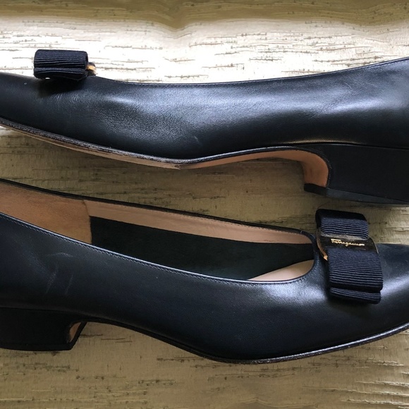 Vintage.🇮🇹 Classic Lillaz in Navy Blue 7 1.2 AA - Picture 2 of 5